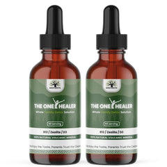 MEGA HEALTH Zeolite Detox bottle with B12 and D3 for family use.