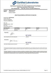 Mega Resveratrol micronized-powder detail shows fine consistency for dosing