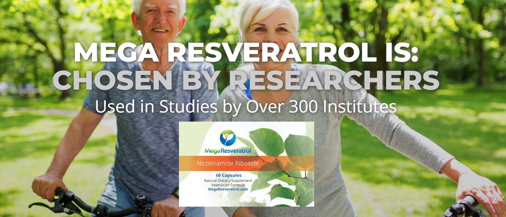 Mega Resveratrol NR capsules on white surface ready to integrate daily routine