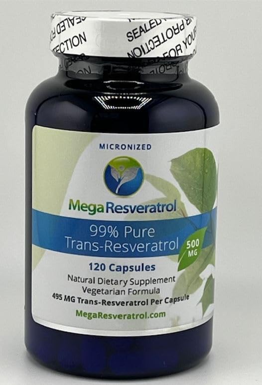 Toxin-free inactive ingredients note on Mega Resveratrol label.