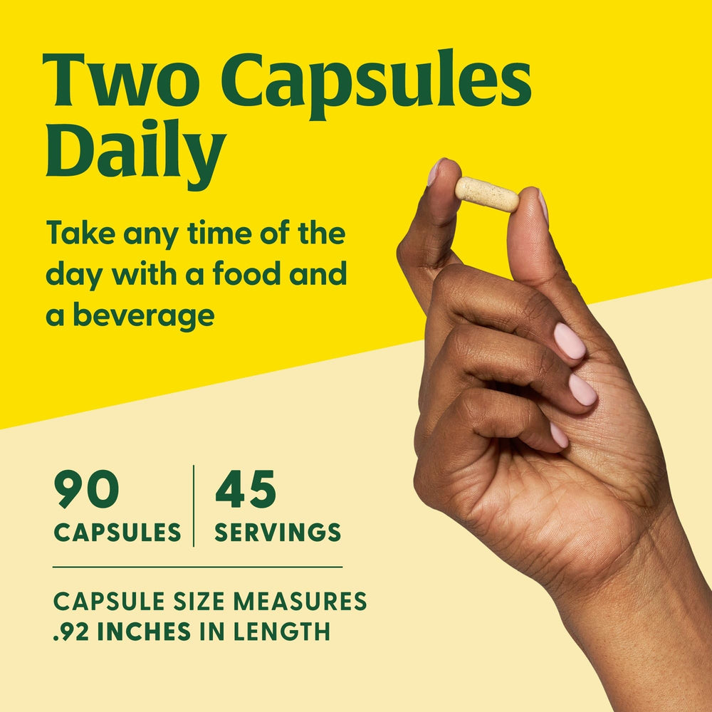 MegaFood MegaFlora capsules taken with meals offer convenient daily use
