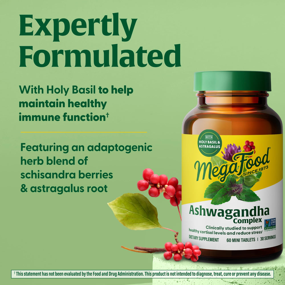 Astragalus root and botanicals featured in MegaFood Ashwagandha Complex