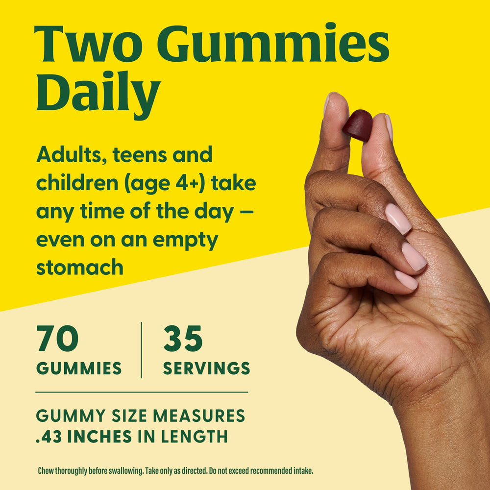 MegaFood B12 Energy Gummies ingredients panel shows vegan, organic formulation.