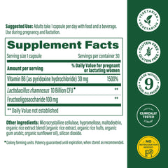 MegaFood Baby Me 2 moisture-controlled bottle protects probiotics during storage.