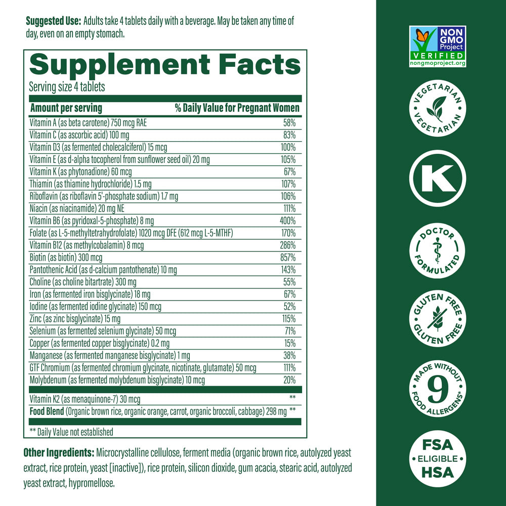 MegaFood Baby & Me 2 with 2.5x choline for memory and cognitive support