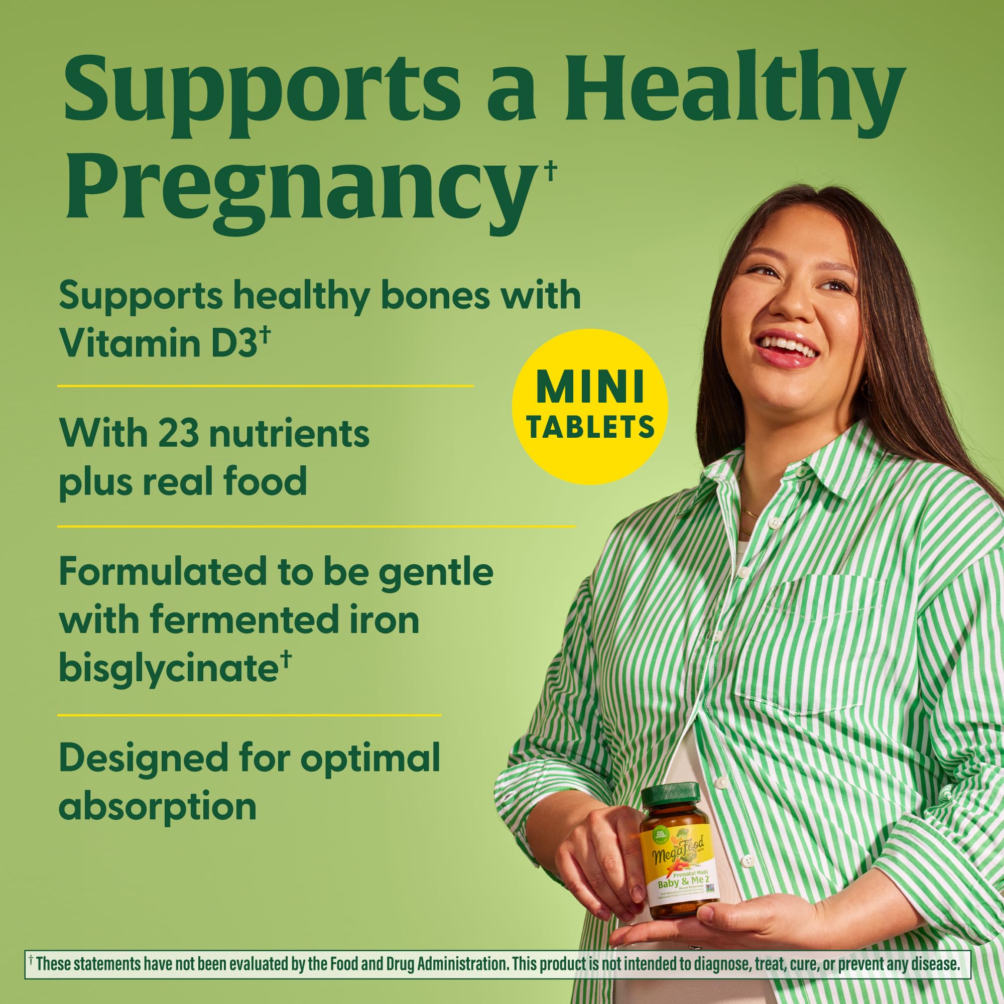 MegaFood Baby & Me 2 methyl folate and B12 for better nutrient uptake