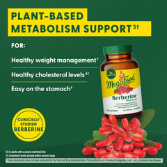 MegaFood Berberine Phytosome label on bottle highlights vegan and gluten-free formulation