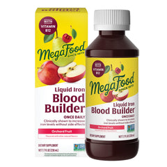 MegaFood Blood Builder bottle with dropper for daily iron intake