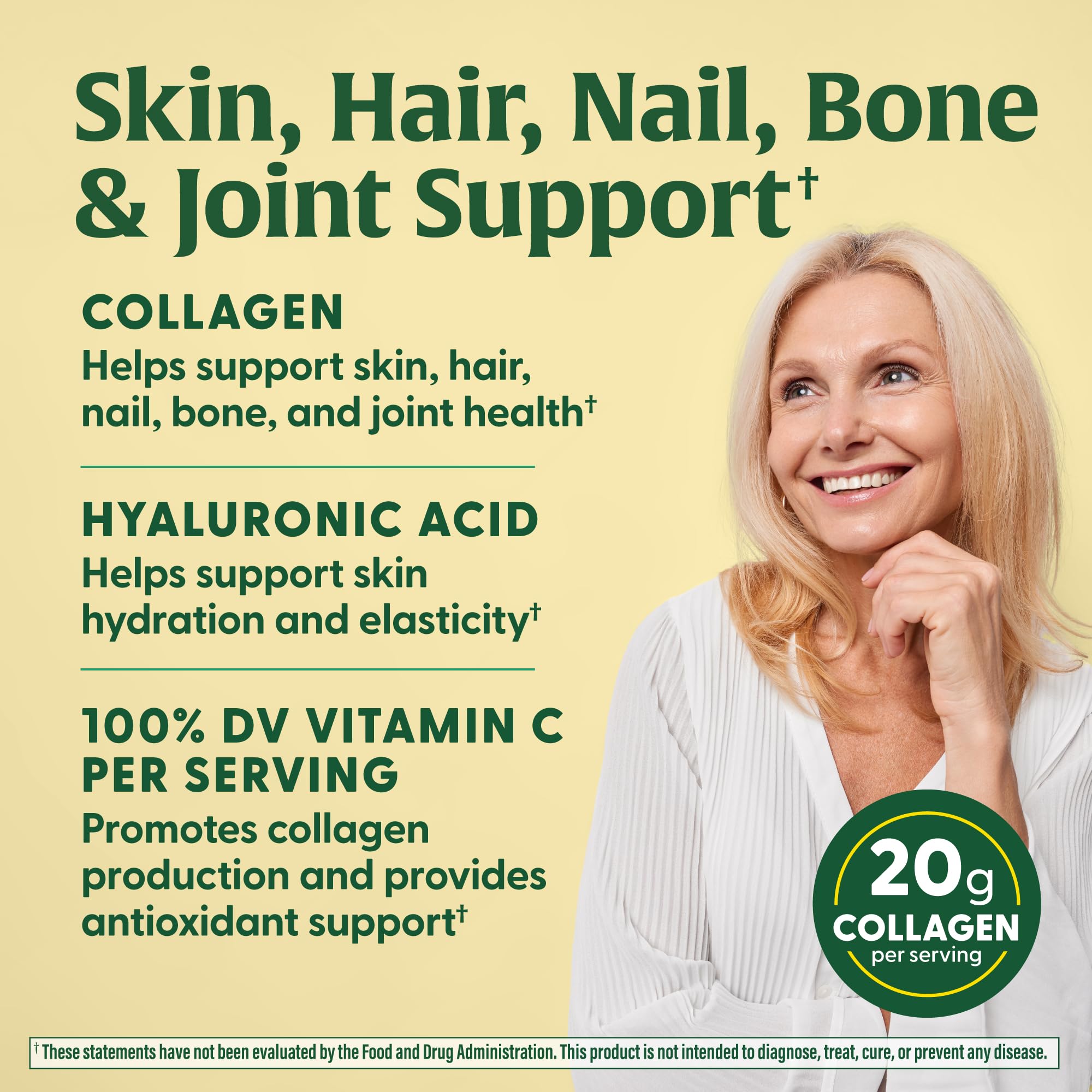MegaFood Collagen Peptides with Vitamin C supports healthy collagen production for skin