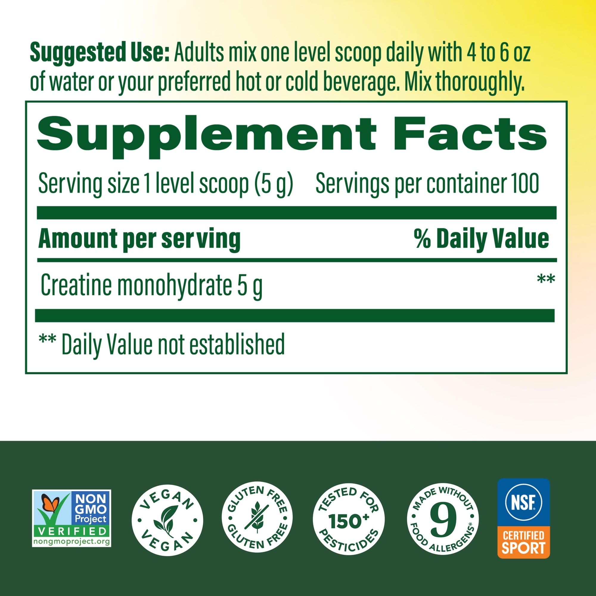 MegaFood creatine powder scoop highlighting easy-to-mix convenience for daily use