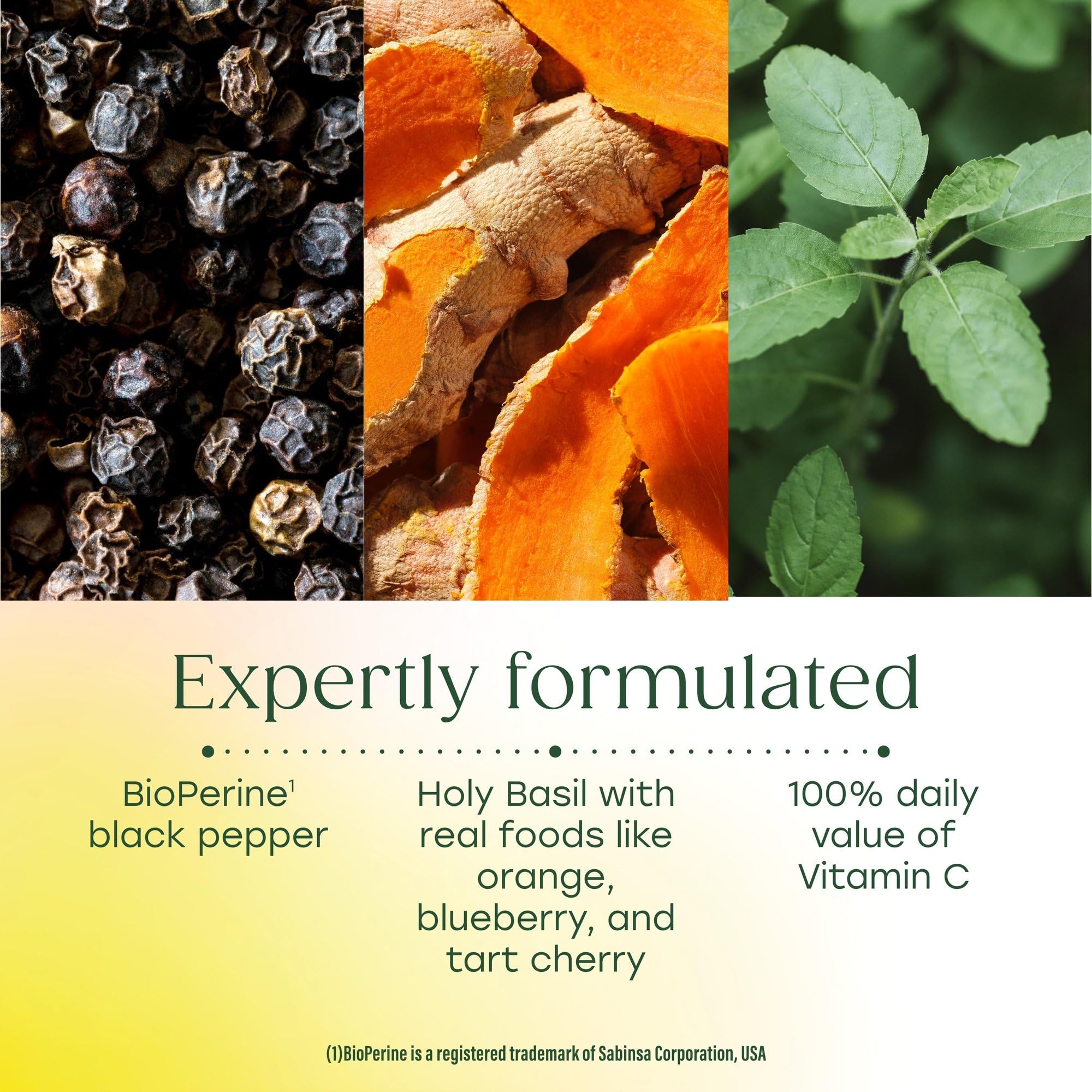 MegaFood Daily Turmeric Powder packaging shows the 2.08 oz bottle and servings.