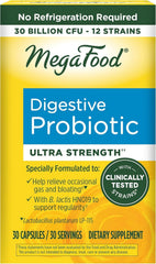 MegaFood Digestive Probiotic blister pack for daily on-the-go gut support.