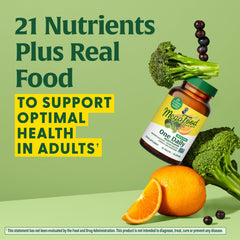 Close-up of MegaFood fermented minerals and real vitamins in soft tablet form.