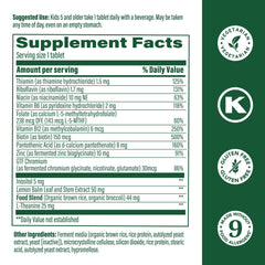 MegaFood Kids B Complex tablet close-up showing methylated B vitamins
