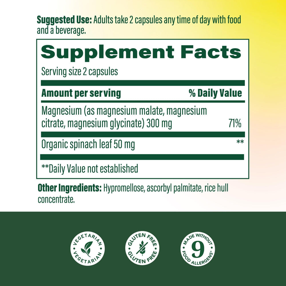 MegaFood magnesium capsules pouring demonstrates easy daily intake.