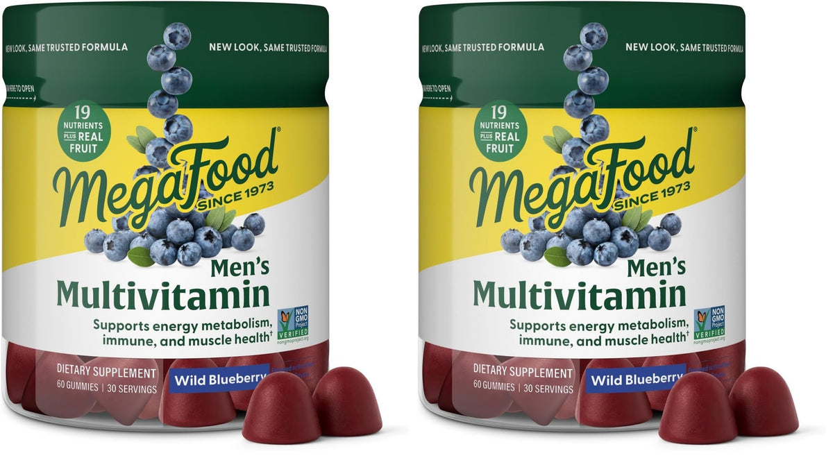 MegaFood Men's Multi gummies bottle ready for daily immune support.