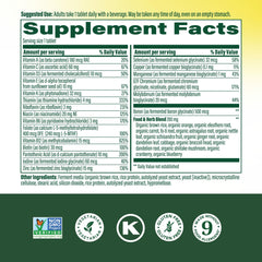 MegaFood One Daily Mens Multivitamin tablets closeup highlighting key nutrients