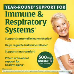 Bottle open with MegaFood Quercetin with Bromelain capsules ready for daily use.