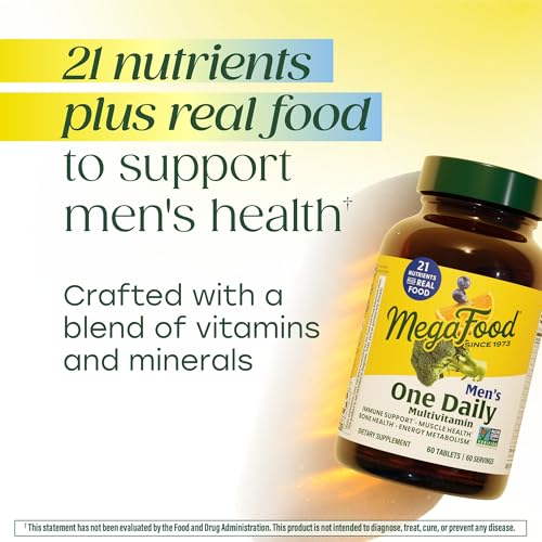 MegaFood real-food blend with blueberry, orange, broccoli supports nutrient-rich supplementation.
