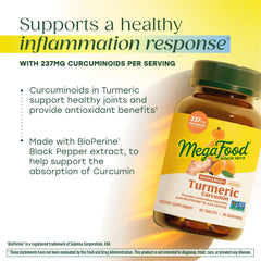 MegaFood real-food ingredients per serving including tart cherry and berries