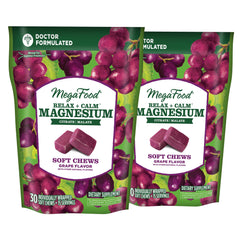 MegaFood Relax + Calm bottle with pour showing on-the-go stress support