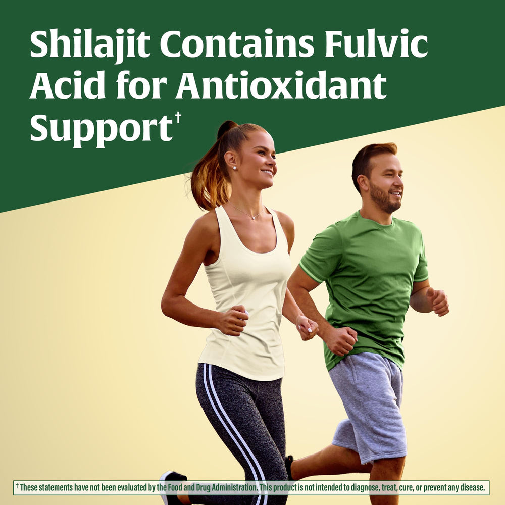 MegaFood Shilajit packaging front showing vegan and gluten-free labeling