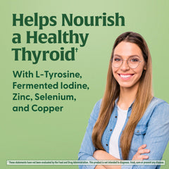 MegaFood Thyroid Strength label highlights minerals and ashwagandha.