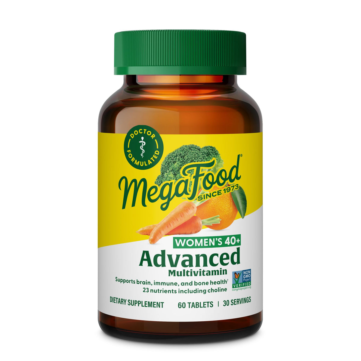 MegaFood Women's 40+ multivitamin bottle for daily energy support