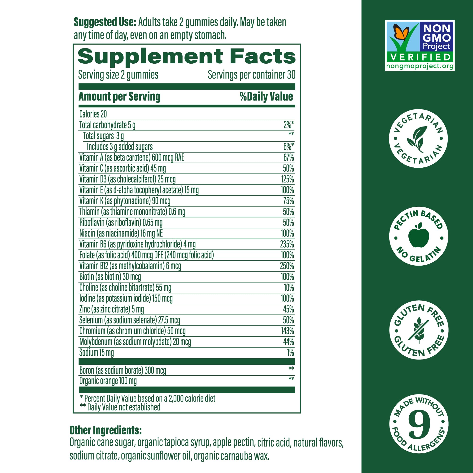 MegaFood Women's Multi Gummies Tangerine image highlighting tasty daily vitamin intake
