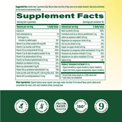 Close-up of MegaFood label highlighting D3, C and zinc for immune support