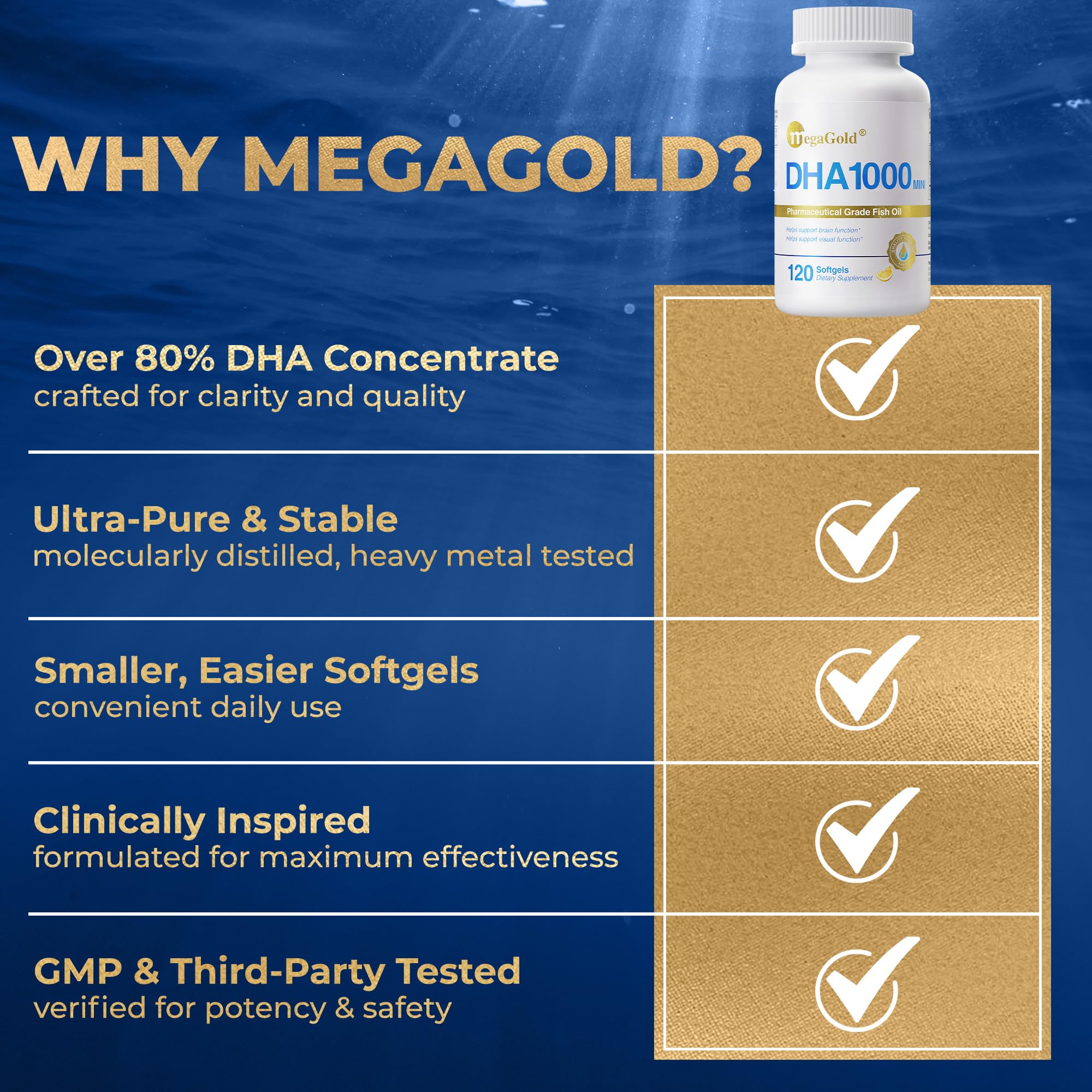 MegaGold California-based brand; premium pharmaceutical-grade fish oil.