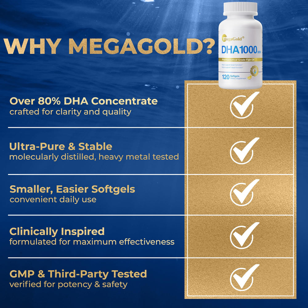MegaGold California-based brand; premium pharmaceutical-grade fish oil.