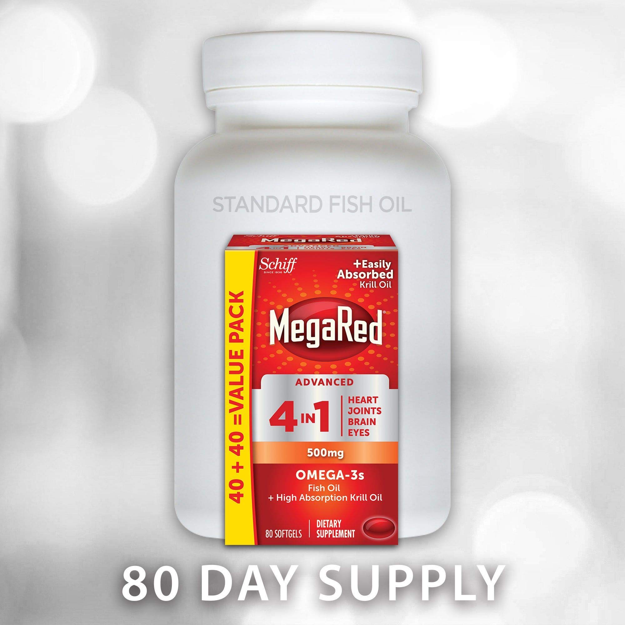 MegaRed 2-pack front display communicates value and convenience for daily omega-3.