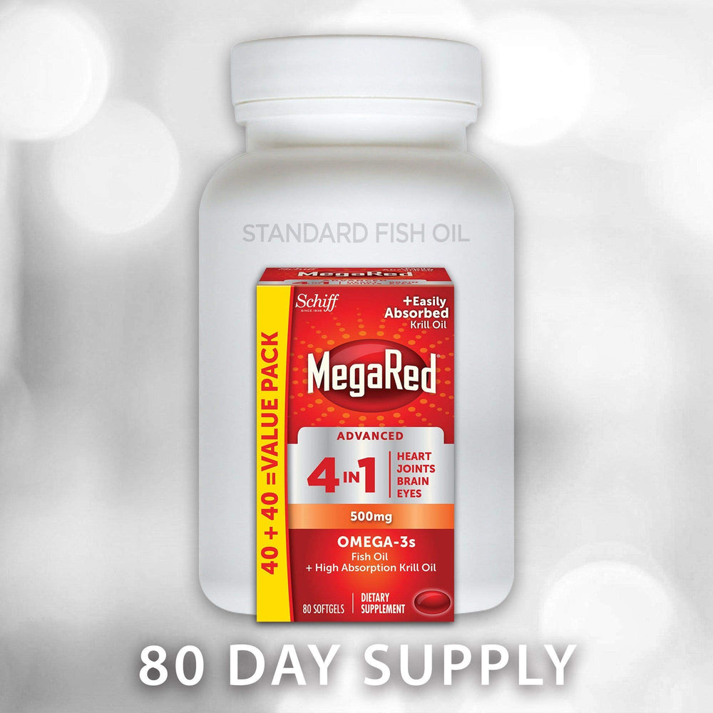 MegaRed 2-pack front display communicates value and convenience for daily omega-3.