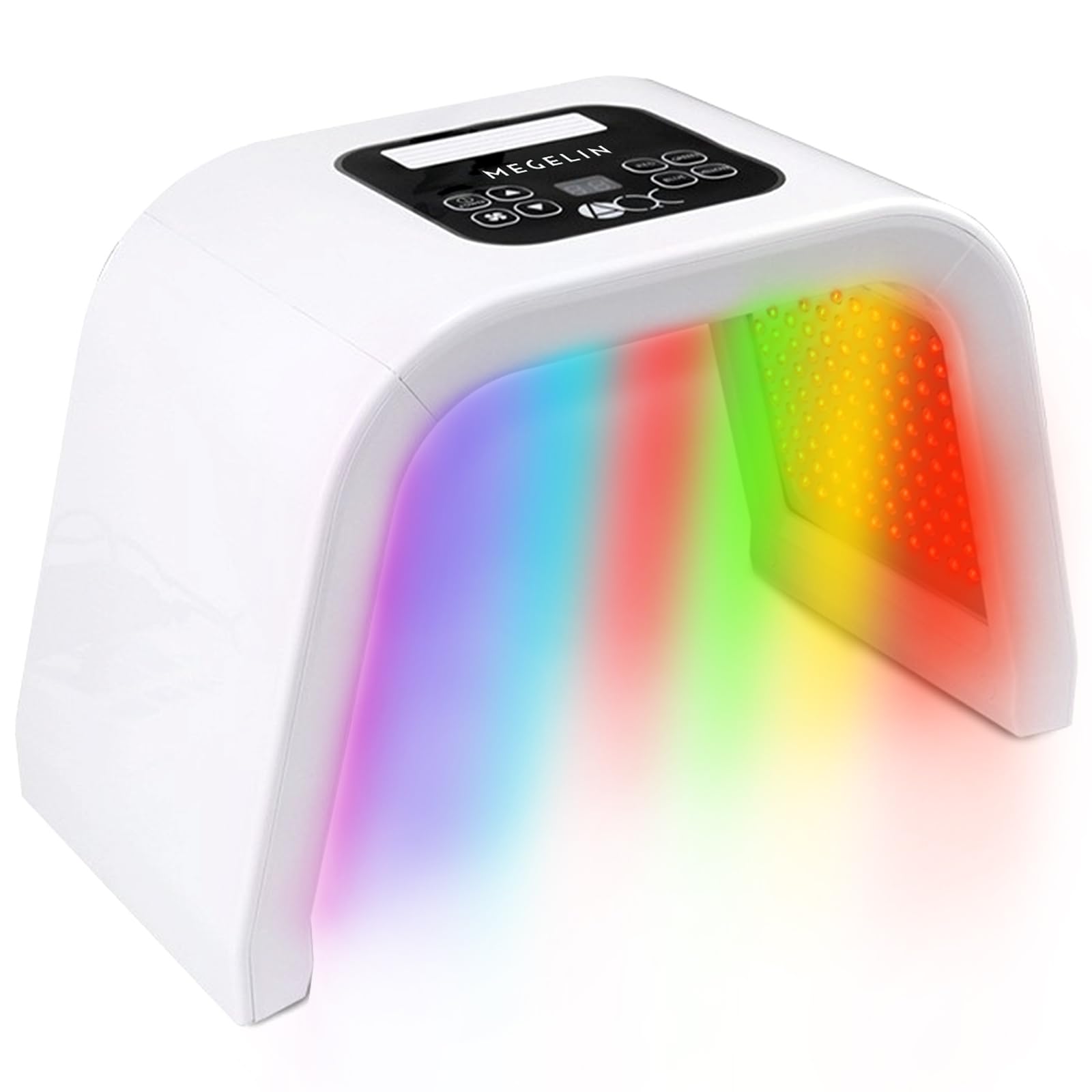 Megelin 8 in 1 LED therapy panel designed for face and body use at home.