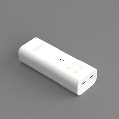 Megelin LED light therapy mask battery compartment white, easy battery access for quick swaps.