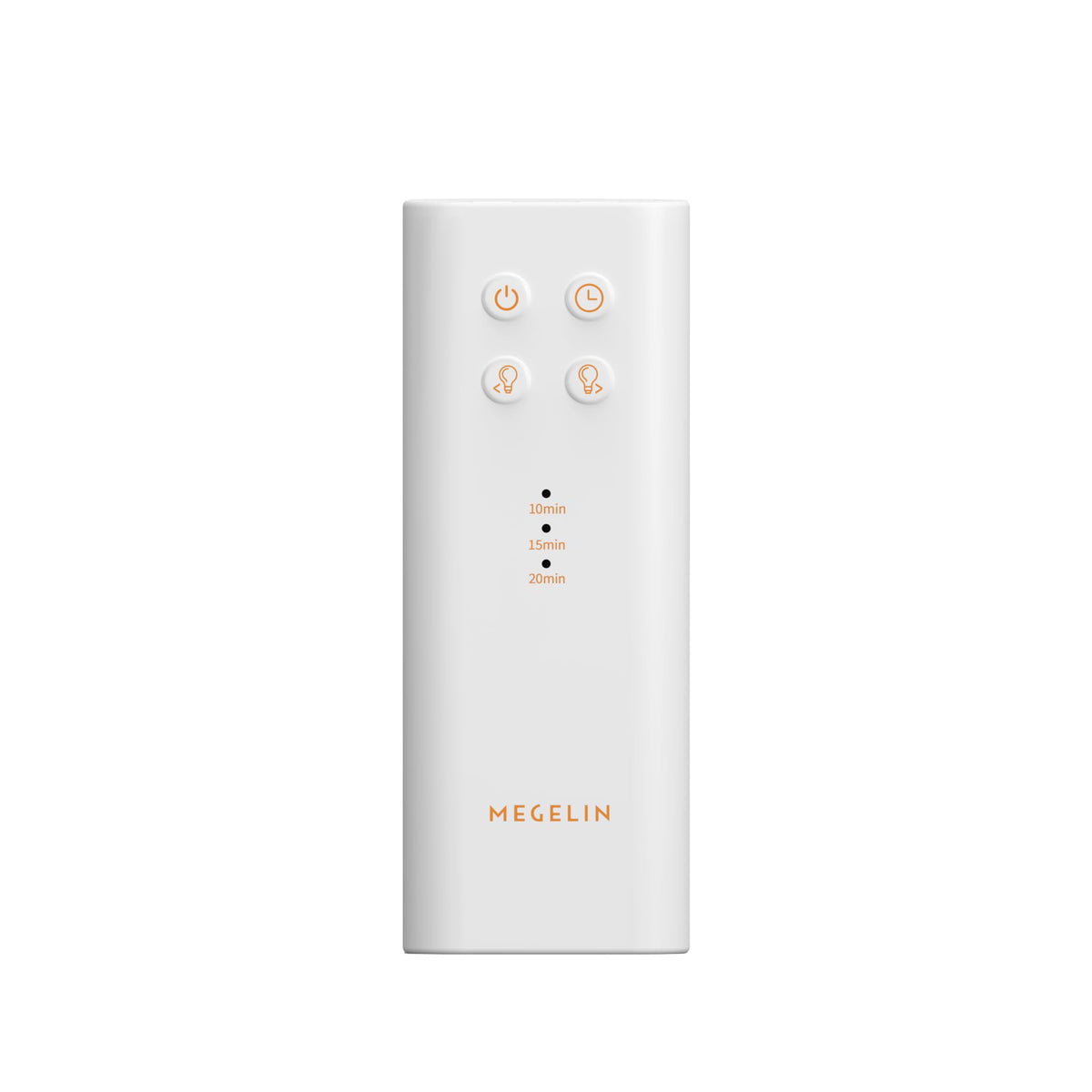 Megelin LED light therapy mask front view in white, ideal for at-home skincare routines.
