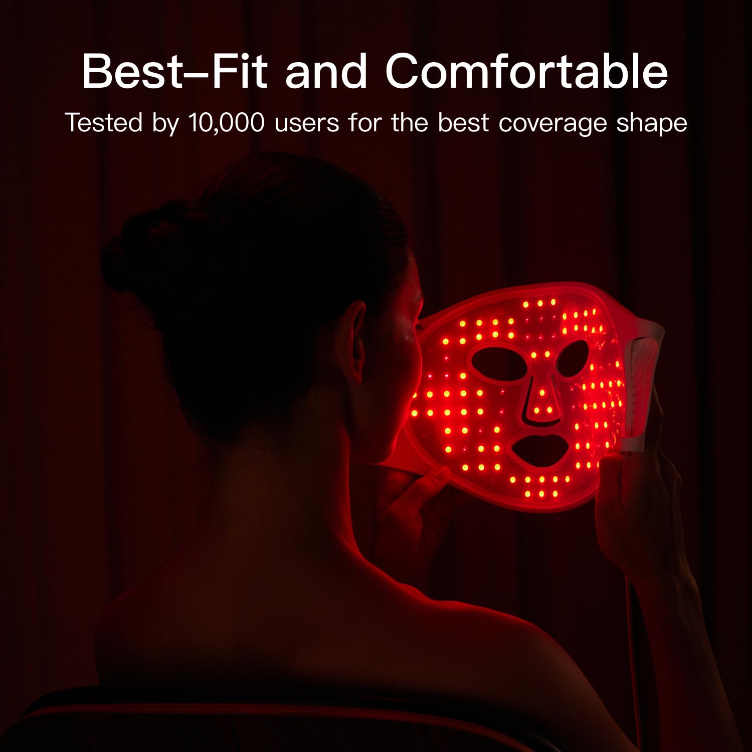 MEGELIN Upgrade LED Red Light Mask packaging for easy at-home setup.