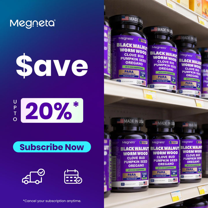 MEGNETA Daily use routine shot implies easy incorporation into wellness
