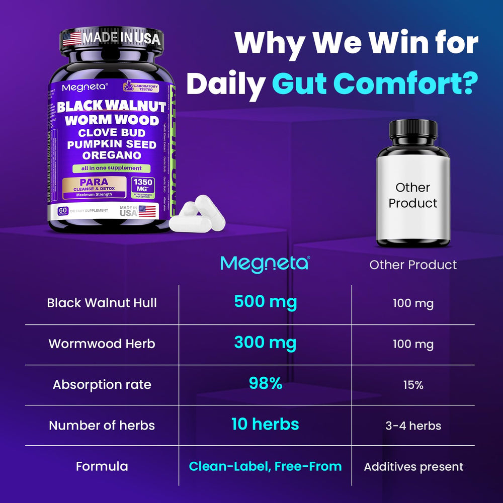 MEGNETA Vegan non-GMO capsules emphasize clean, plant-based gut support