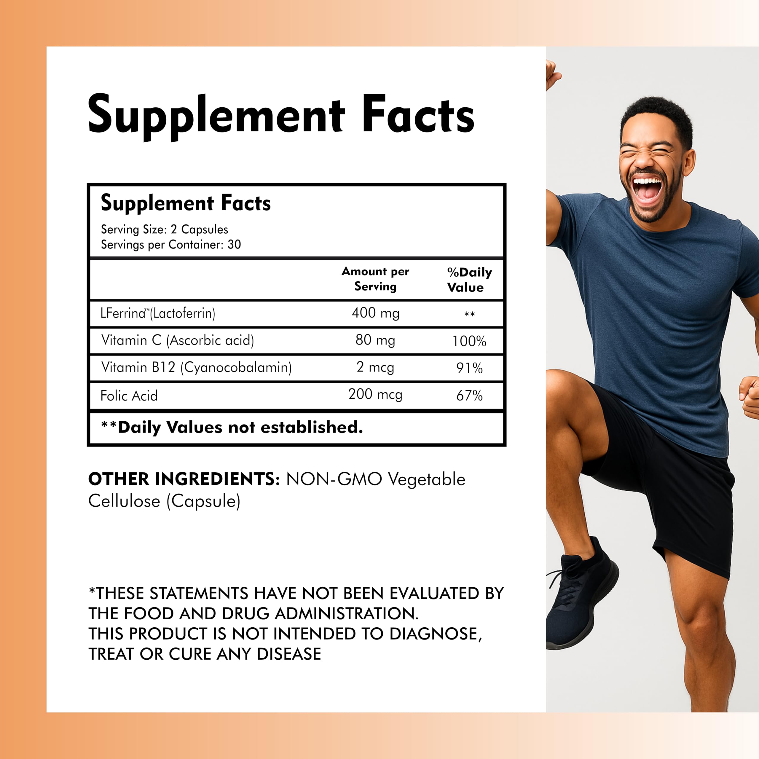 MEIBOTAN lactoferrin capsules in hand for on-the-go immune support