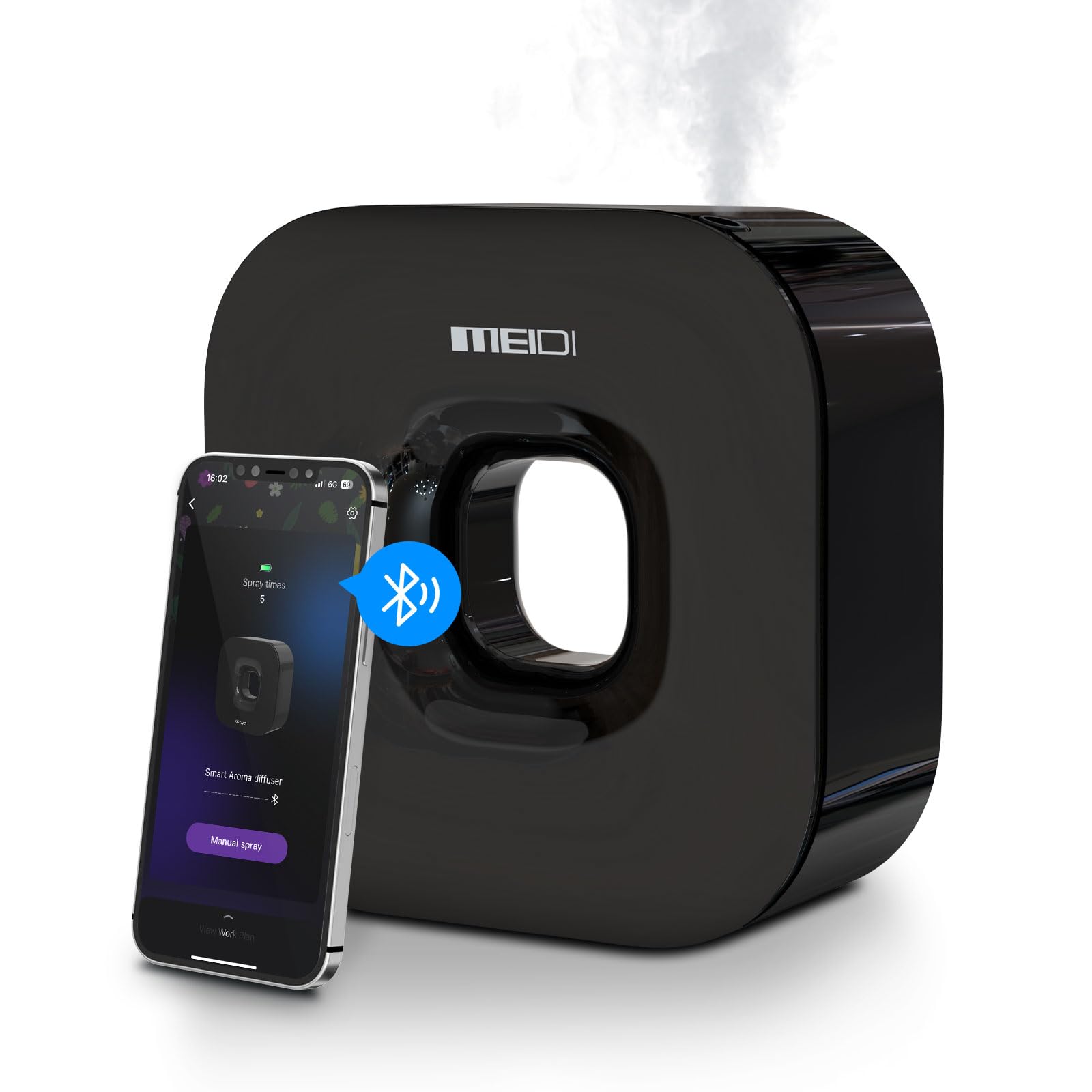 MEIDI waterless diffuser bottle pour demonstrates mess-free operation and quick aroma diffusion