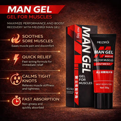 Compact MEIZIRUI Massage Muscle Cream travel pack in a bag