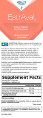 EstrAval capsules poured into hand for daily menopause support.