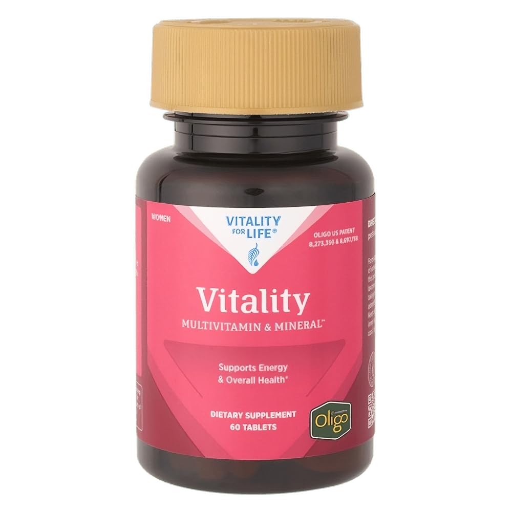 Melaleuca women's multivitamin bottle with Oligo for enhanced absorption.