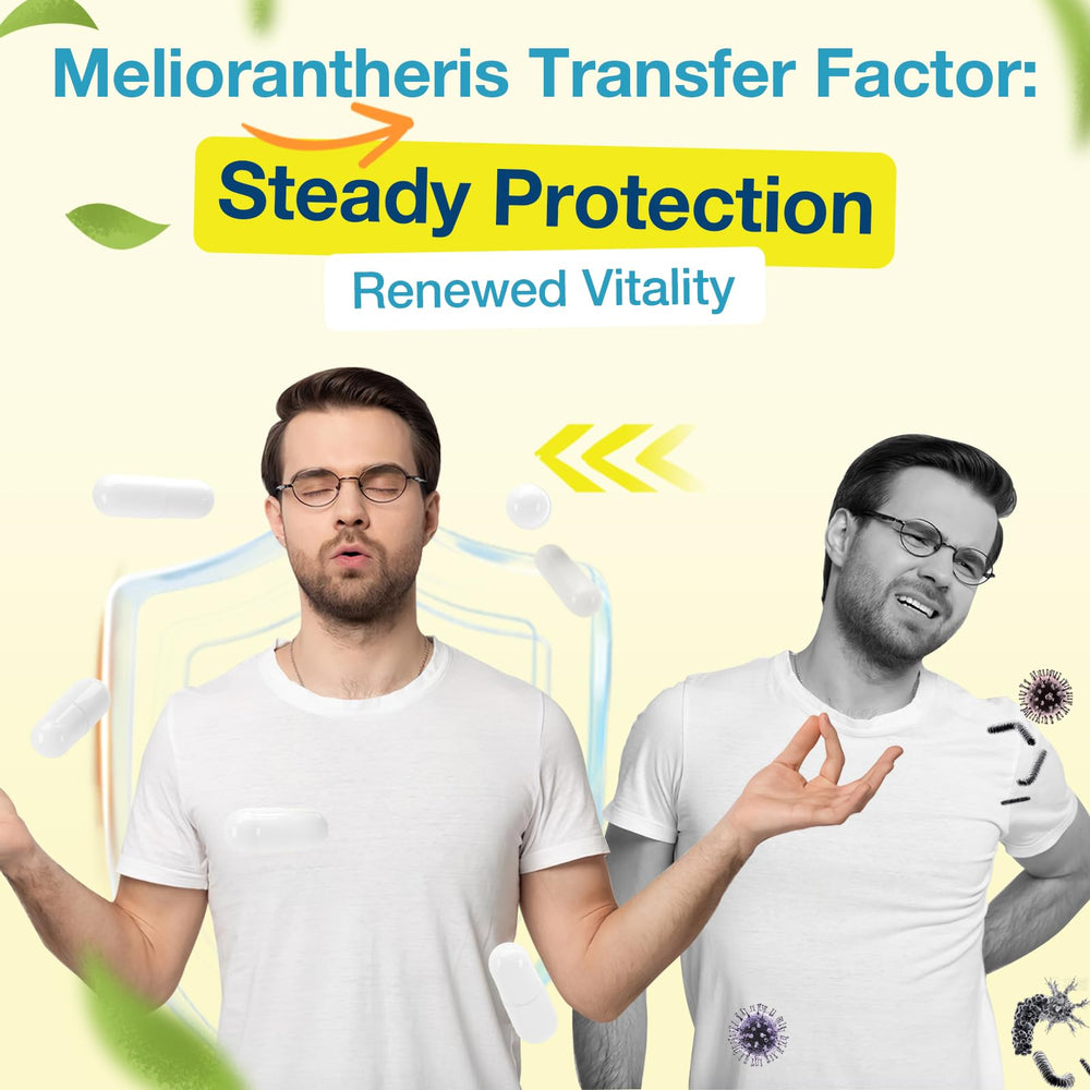 Meliorantheris Transfer Factor packaging showing two bottles included