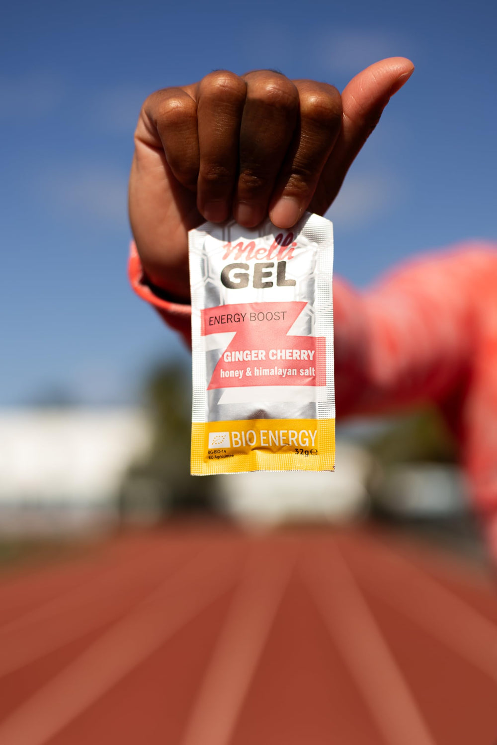 MELLIGEL Ginger Cherry gel with natural caffeine for focus