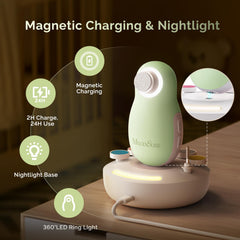 Cordless travel design of MelodySusie baby nail file kit for on-the-go grooming