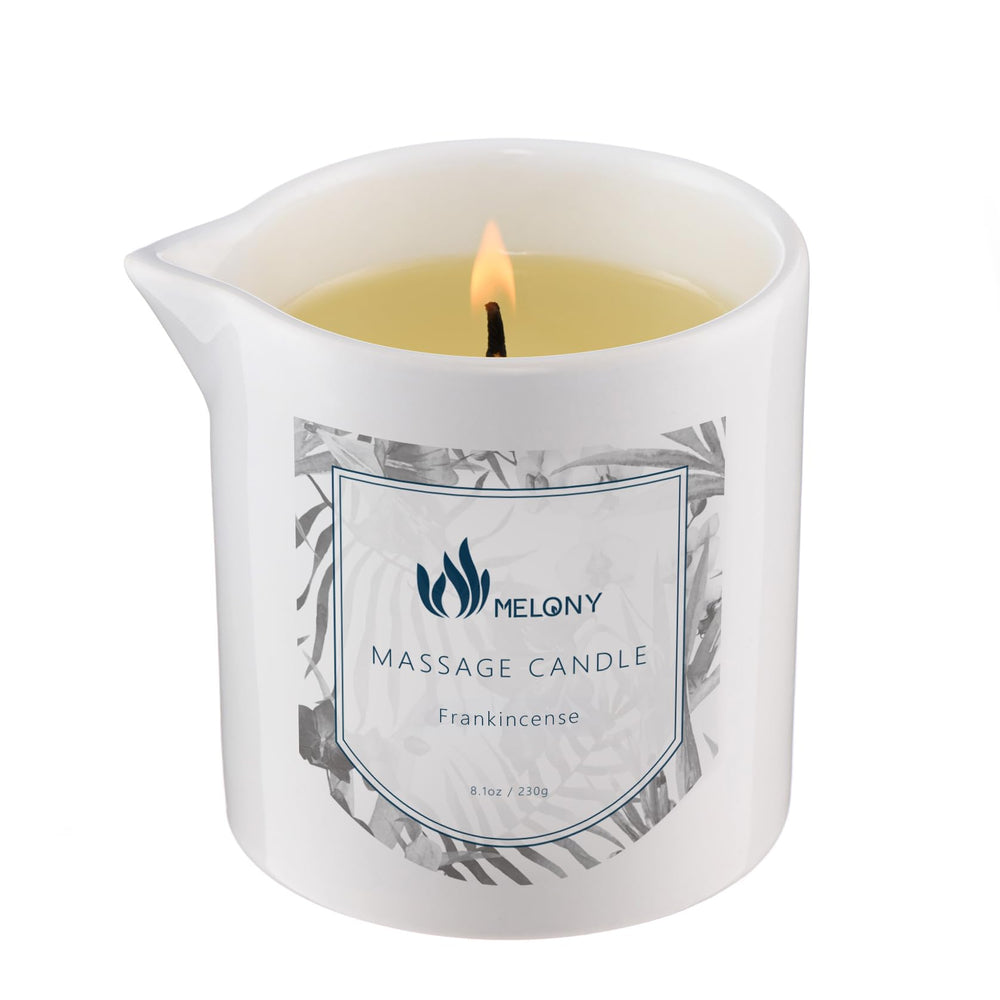 MELONY Massage Candle glowing wick for a relaxing massage at home