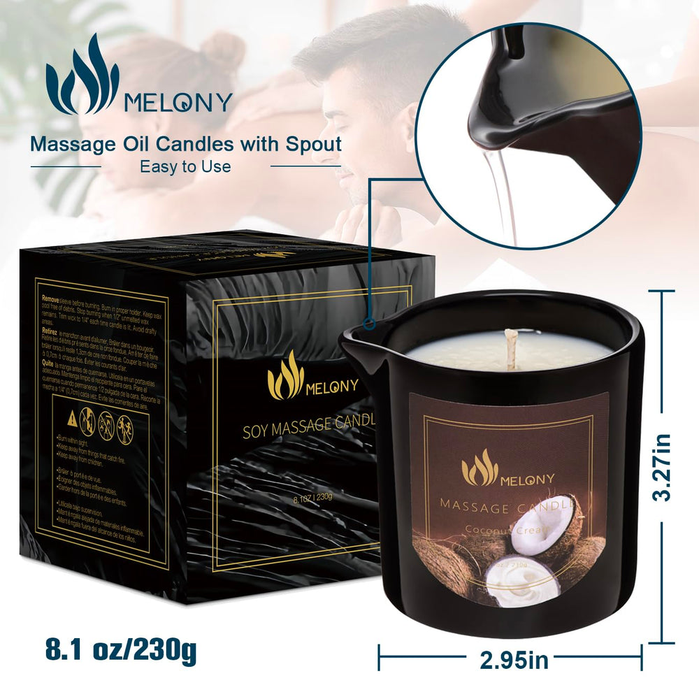 Melony Massage Candle is gift-ready with elegant packaging for special occasions.